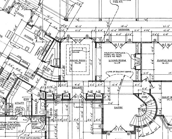 Here is a close-up view of the floor plan detail. house floor plan